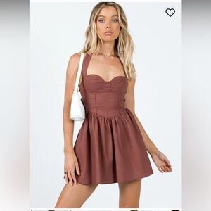 Princess Polly brown mini dress size 8